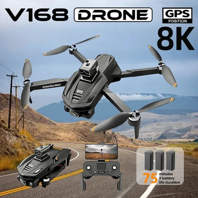 Drone Surveying - Drone GPS V168 Profesional dengan Kamera
