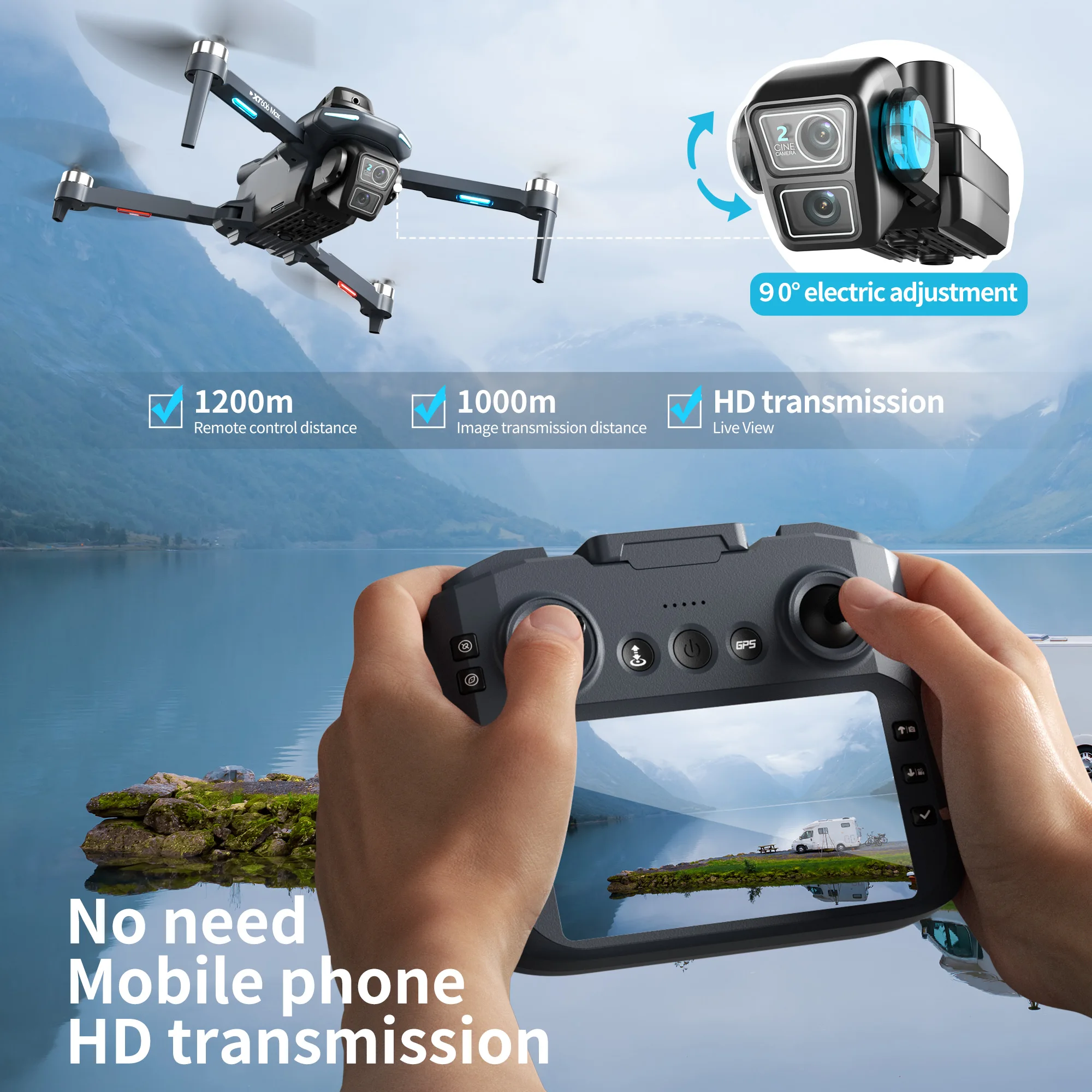 Drone Profesional XT606 Origin - Drone Mapping ulasan dan harga